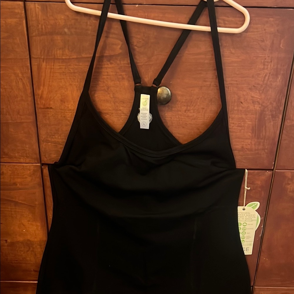 Green Apple Black Tank Top